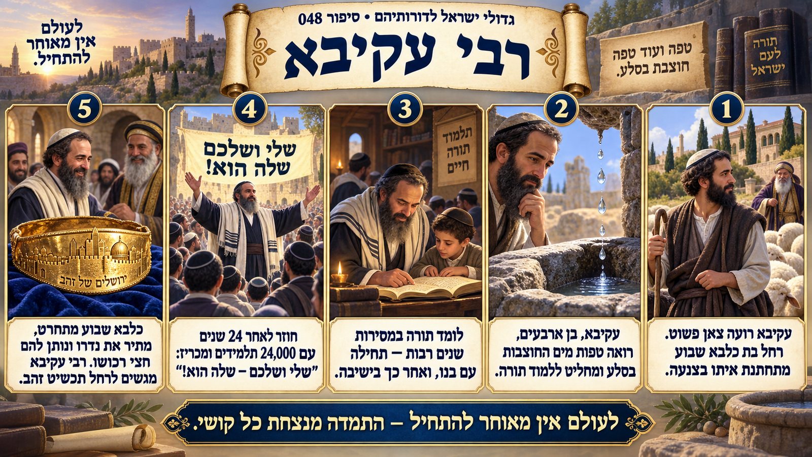 תמונת סיכום — רבי עקיבא: רבי עקיבא